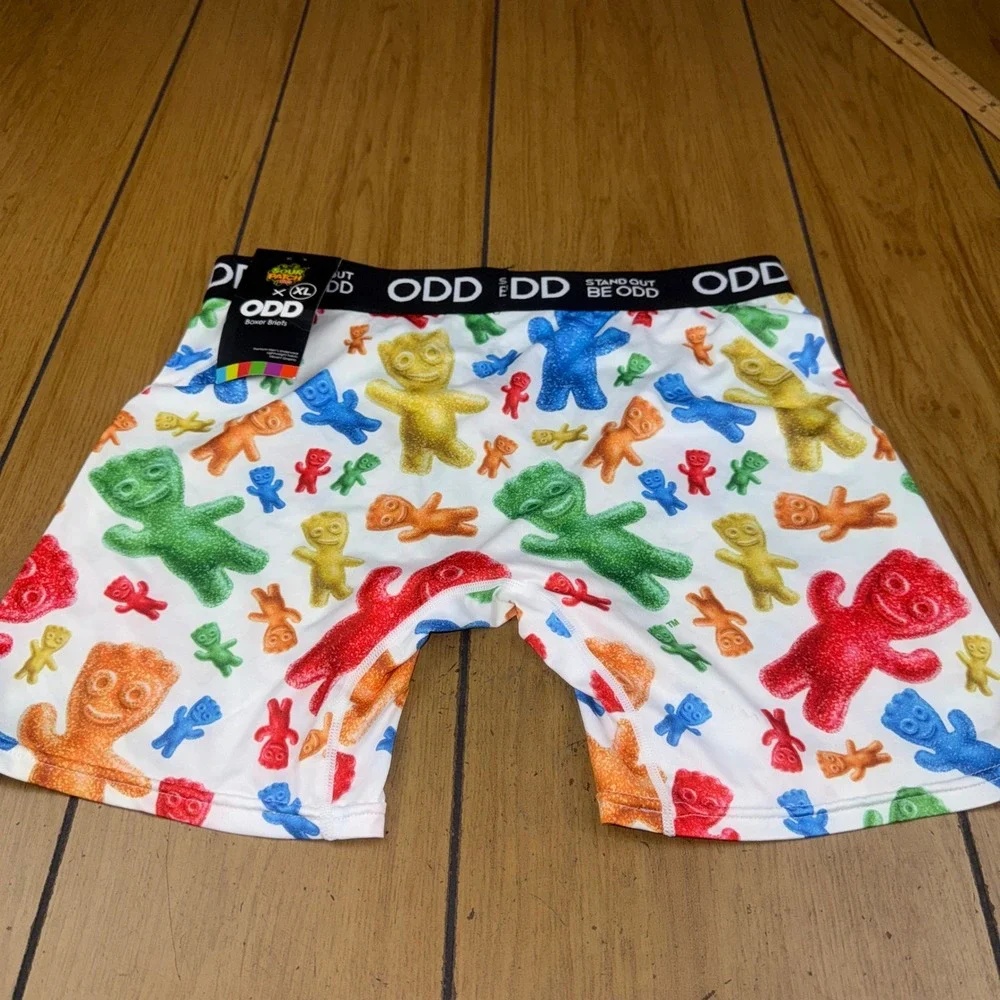 ODD Sour Patch Kids Boxer Briefs Men's XL White Multi Color‎ Candy Graphic